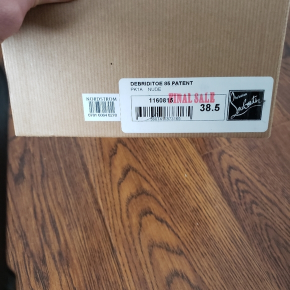 Christian loubuiton Debriditoe 85 Patent Nude - Picture 3 of 5